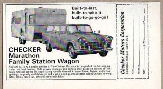 1966 Print Ad Checker Marathon Family Station Wagons Kalamazoo,  Mi