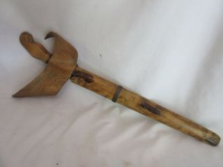 Old Antique Indonesian Javanese Keris Kris Sword Timoho Wood 19.  5 "
