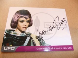Gerry Anderson Ufo Series 2 Gabrielle Drake Gb3 Autograph Card Unstoppable Black