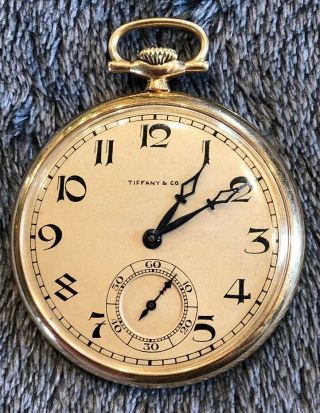 Vintage Tiffany & Co 18k Gold Pocket Watch -