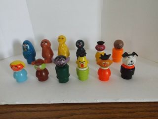 12 Vintage Sesame Street Fisher Price Little People Big Bird Count Snuffle More