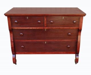 1800 ' s Antique Federal Empire Rosewood Dresser Chest of Drawers 2