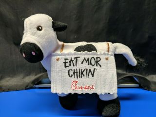 Chick - Fil - A Cow Plush Eat Mor Chikin Sign Small Stuffed Animal 5 "