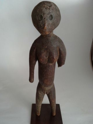 African Alien Naked Female Wooden Statue Tribal Togo Ewe19th C.