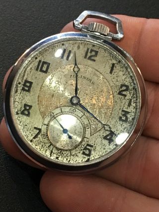 Illinois Time King Pocket Watch 12 Size,  21j Grade 274 Model 1 - Circa 1925 Runs