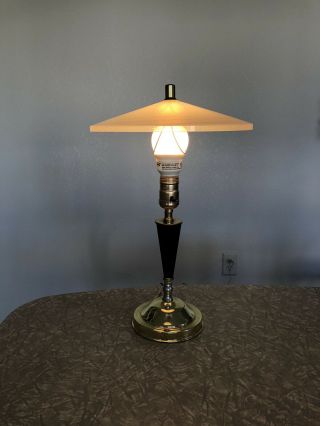 Vintage Mid - Century Modern Mcm Sight Light Co Desk Table Lamp Ufo Flying Saucer