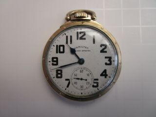 Hamilton Railway Special 992b 21 Jewel 10k Gold Filled Pocket Watch