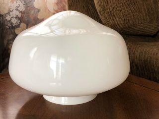 Vintage 8” White Milk Glass School House Ceiling Fan Light Shade Globe