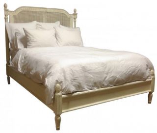 French Provincial Cane Queen Bed Custom Finish