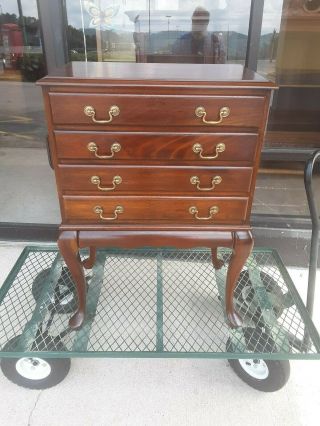 Silver Ware Chest On Queen Anne Legs Built Of Cherry