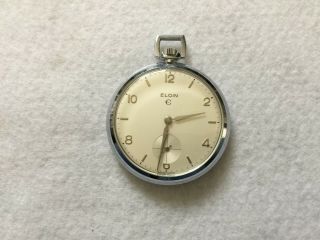 Swiss Made Elgin Mechanical Wind Up Vintage Pocket Watch