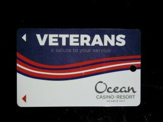 Ocean Casino Veterans Slot Player Card - Ac Atlantic City Release