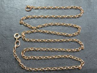 Vintage 9ct Gold Belcher Link Necklace Chain 20 Inch C.  1980