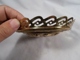 Victorian Brass Hanging Fixture Library Oil Lamp Ceiling Pulldown Cover Canopy 3
