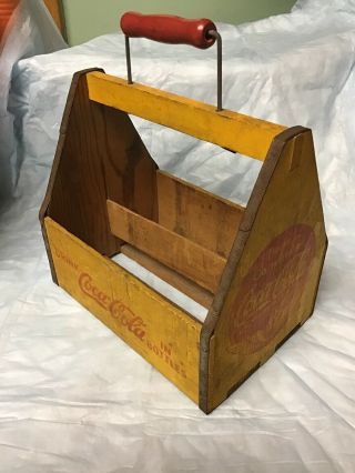 Vintage Antique Early Coca Cola Wooden Bottle Carrying Crate Carrier