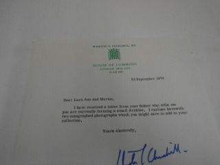 1978 SIGNED Winston S.  Churchill Letter,  Grandson of Sir Winston Churchill 2