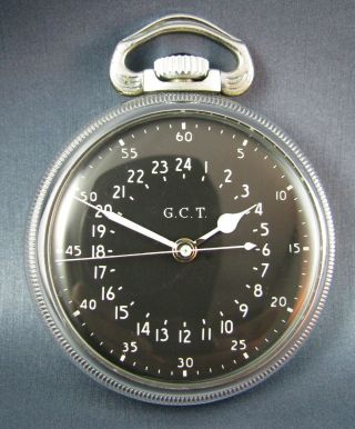 Vintage Ww2 Hamilton 4992b Gct 16s Military Navigation Pocket Watch 22j 1943