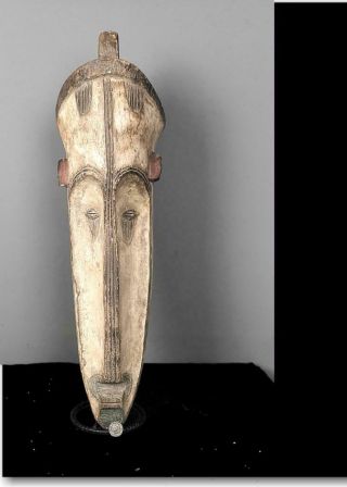 Old Tribal Large Fang Ngil Society Mask - - Cameroon