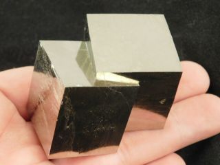 A Big and 100 Natural AAA PYRITE Crystal Cube TWIN From Spain 267gr 2