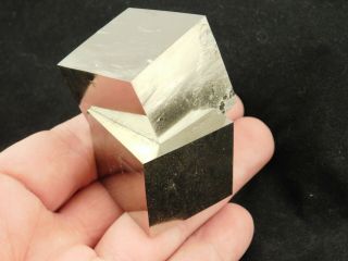 A Big and 100 Natural AAA PYRITE Crystal Cube TWIN From Spain 267gr 3