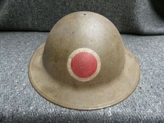 Wwi Us Model 1917 Helmet W/ Painted 37th Division Insignia -