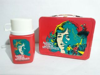Vintage Nancy Drew Mysteries Metal Lunchbox W/thermos 1977