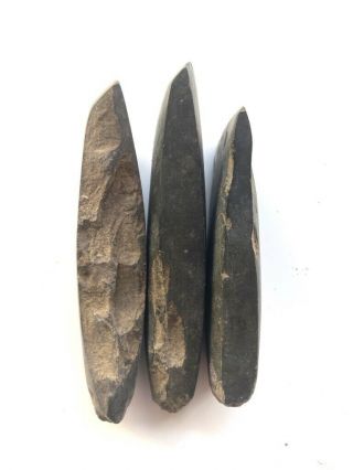 Group Of Three Old Stone Axes - Western Highlands Papua Guinea
