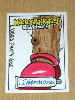 2019 Topps Wacky Packages Old School 8 1/1 Art Sketch J Hammond L 