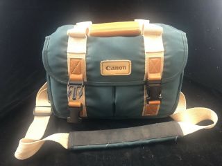 Vintage Canon Camera Bag Green Custom Gadget Bag Barely