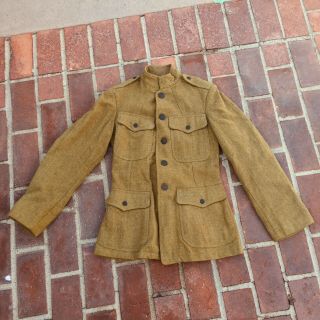 Vtg Authentic Ww1 Era Us Army Tunic Wool Jacket Xsmall Doughboys M1912