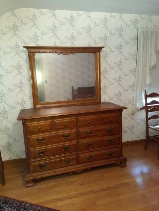 Sprague & Carleton Dresser With Mirror Solid Rock Maple Made In N.  H Con