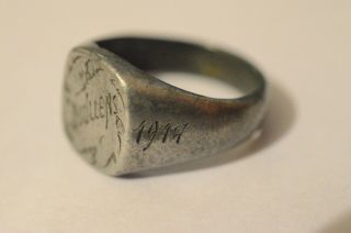 Vintage Ww1 Trench Art Ring Doullens 1914 1917 France