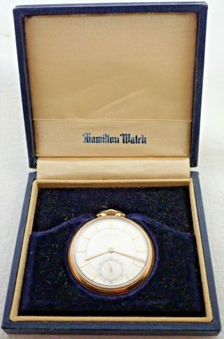 Art Deco 12s Hamilton 917 17 Jewel 17j Gold Filled Pocket Watch W/box Parts
