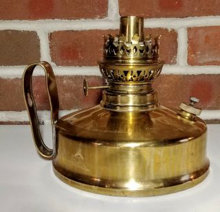 Vintage Abeille Wall - Mount Brass Oil Lamp Made In France
