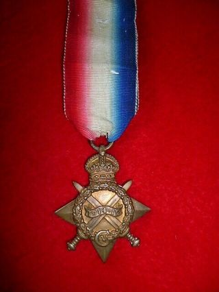 Ww1 1914/15 Star Medal To Crowston,  An Acting Sergeant - Major Of Royal Marines