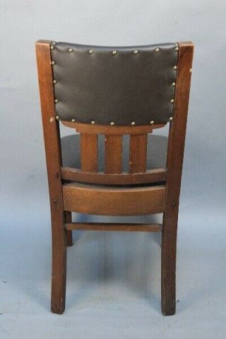 Antique Set Of 6 Arts And Crafts Mission Oak Dining Room Chairs (11903) 2
