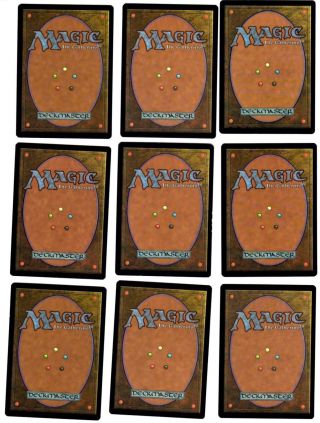 Magic the Gathering Unglued Edition Set (B) of 9 Cards 