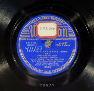78 Rpm - - Billie Holiday And Her Orchestra,  Vocalion 3520,  E Jazz - Gershwin