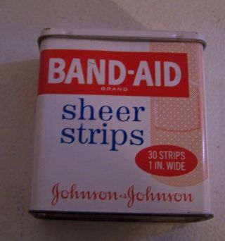 Vintage Band Aid Brand Tin By Johnson And Johnson