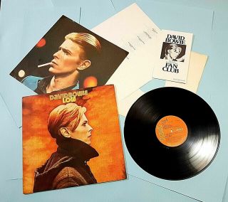 David Bowie Low 1977 Rca 1st Press Uk,  Inner & Fan Club Insert Ex