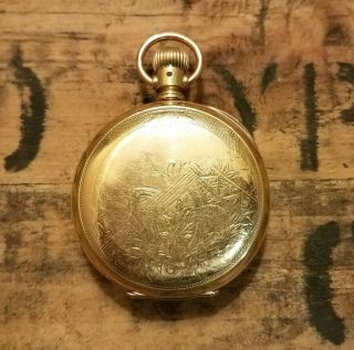 Vintage 1887 Illinois Watch Co.  14K Gold Filled Dueber Case 6s 7j Pocket Watch 2