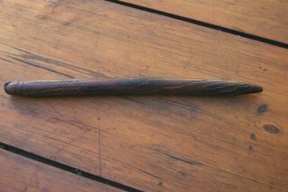 Aboriginal Message Stick With Incised Designs & Spinifex Gum Tip Old