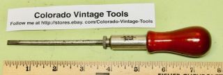Vintage (made In Germany) Ratchet Style Wood Handle Screwdriver / $4 To Ship