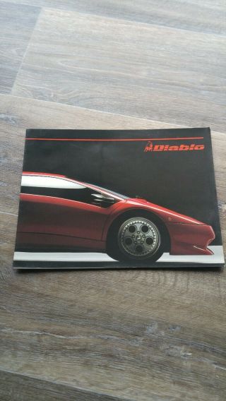 Lamborghini Diablo 6 - Page Sales Brochure Prospekt,  1991