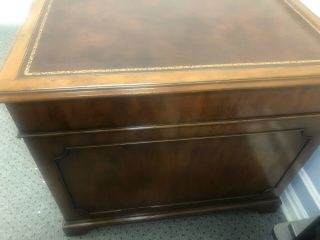 Kttinger Mahogany Lawyer ' s Desk with Leather Top 3