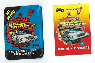Back To The Future Ii Trading Card Set Of 88 Cards 11 Stickers And 1wax Wrapper