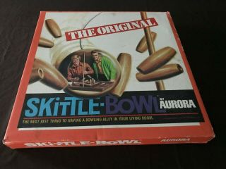 Vintage 1970 Skittle Bowl Game by Aurora - Complete - Very 2