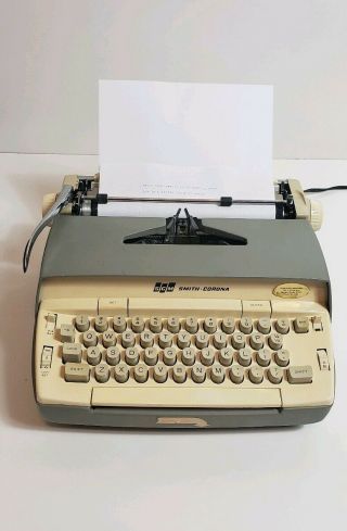 Vintage Smith - Corona Electric Typewriter Coronet Series 6se With Case