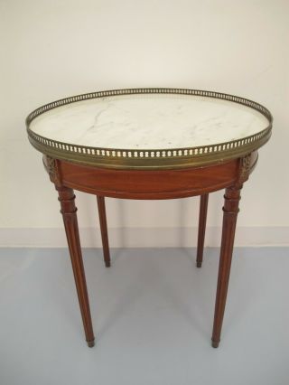 Vintage French Louis Xvi Style Marble Top Table 9962
