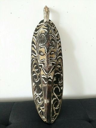 Vintage Old Png Sepik Mask Wood Carving Tribal Artefact Art Sculpture